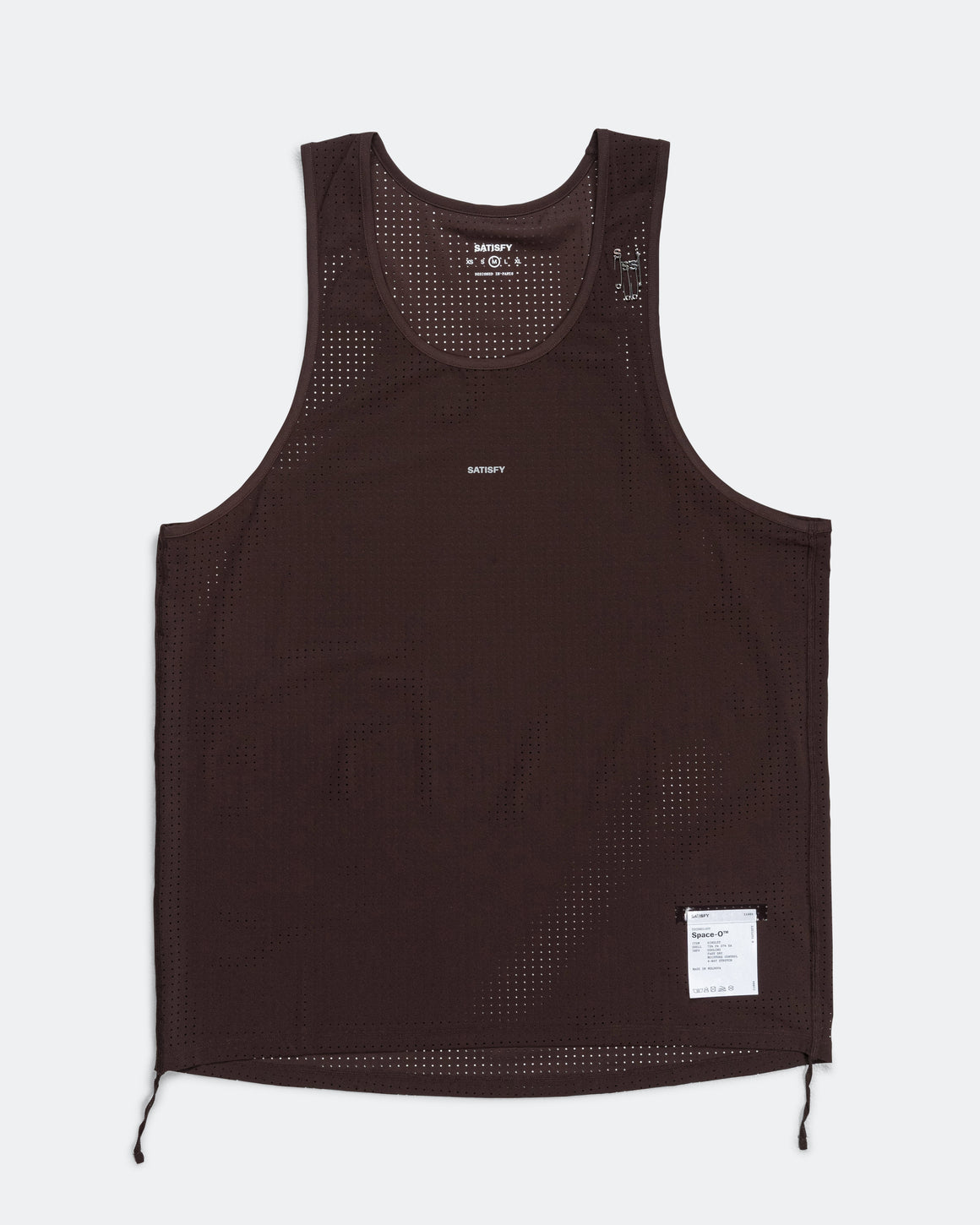 Satisfy - Space-O Singlet - Deep Mahogany - Up There Athletics