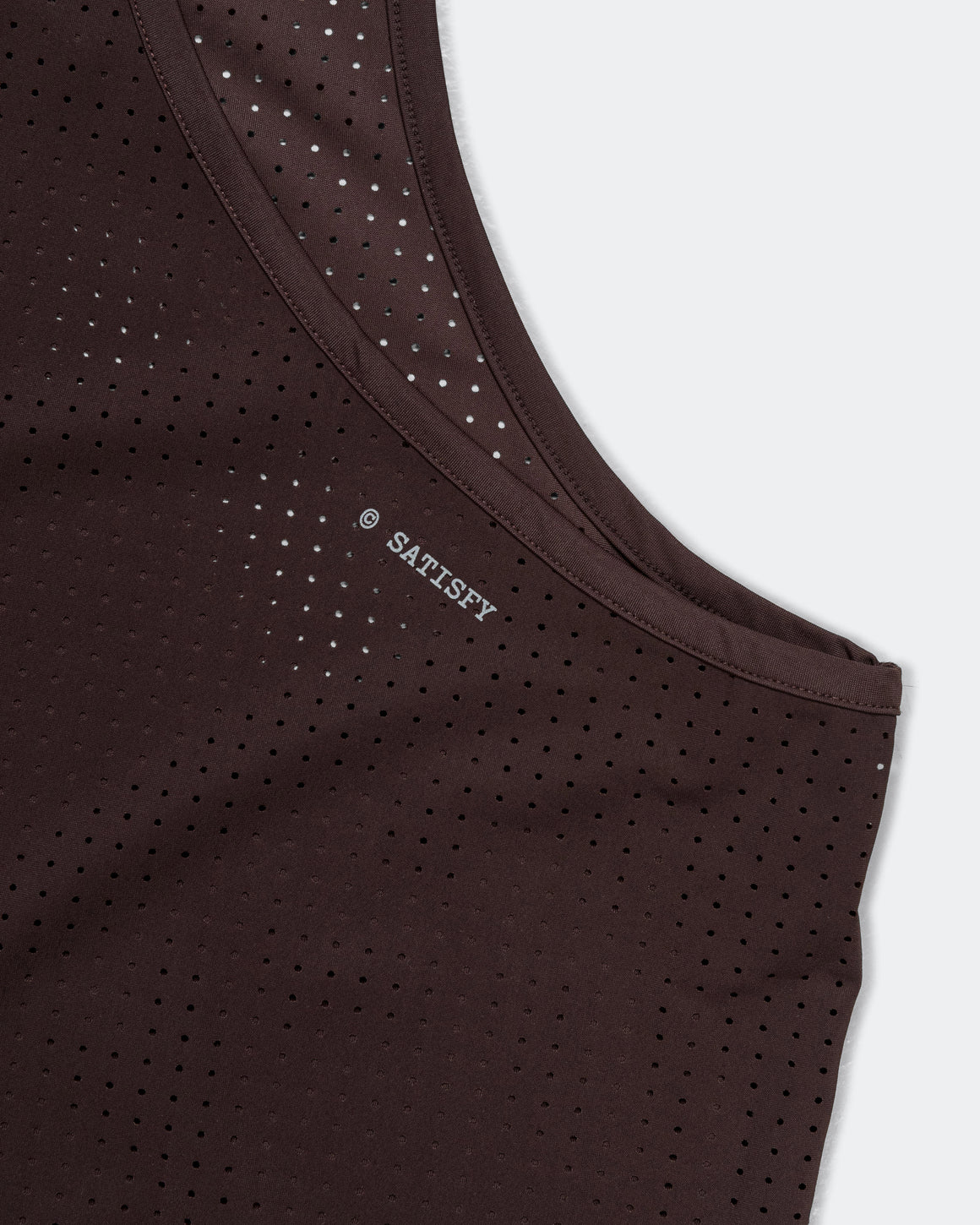 Satisfy - Space-O Singlet - Deep Mahogany - Up There Athletics