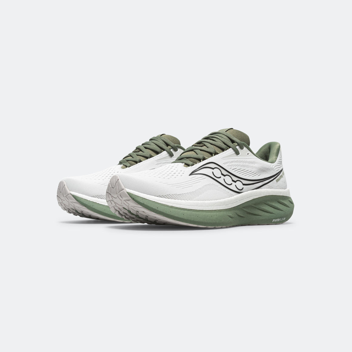 Saucony - Mens Ride 18 - White/Olivine - Up There Athletics
