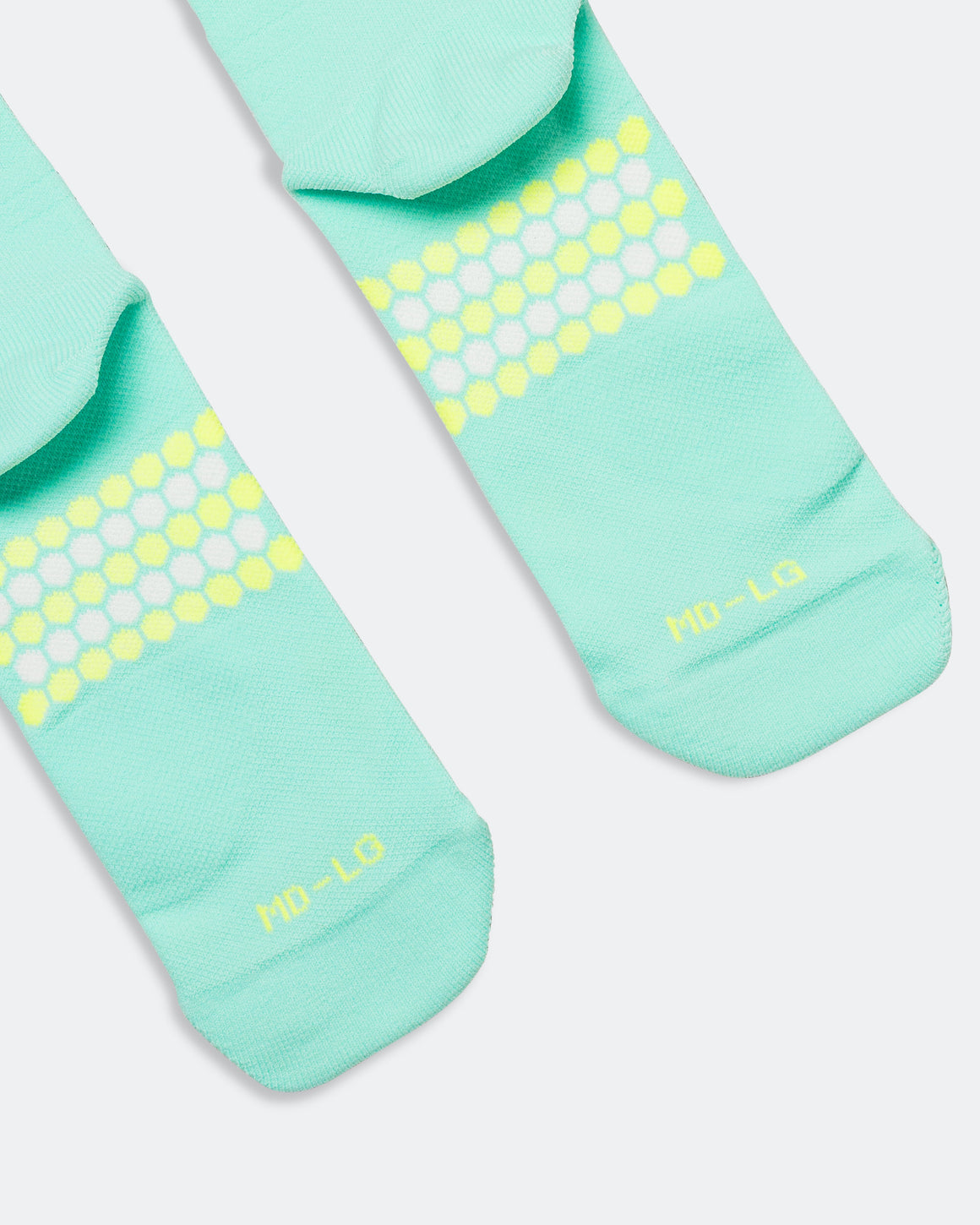 Shyu - Half Crew Racing Socks - Electric/Volt-White - Up There Athletics