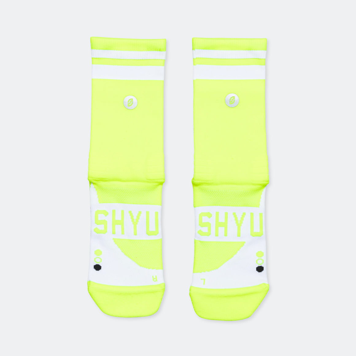 Shyu - Racing Socks - Volt/White/White - Up There Athletics