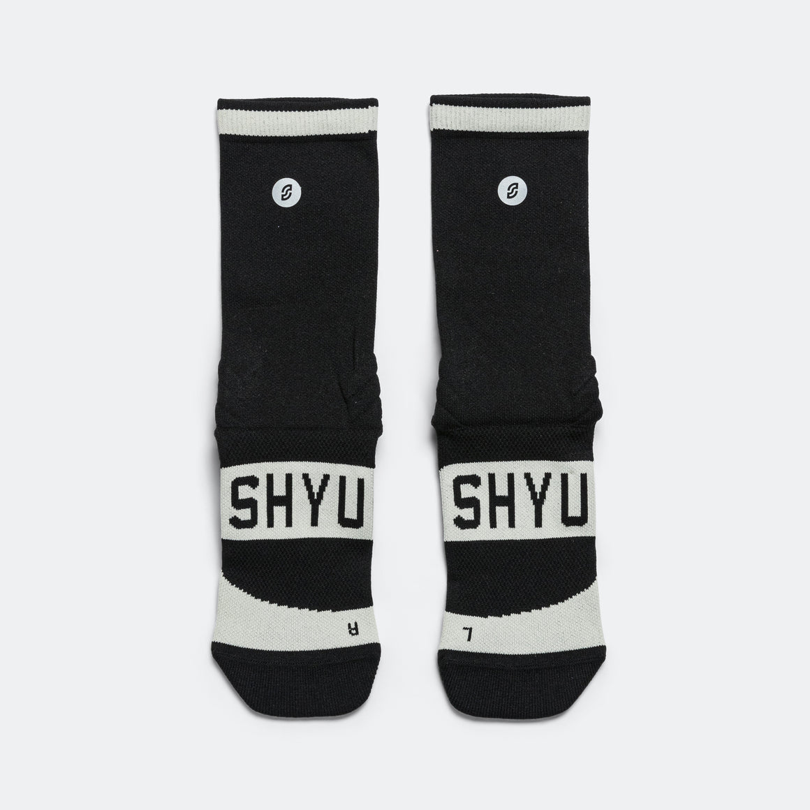 Shyu - Half Crew Training Socks 3 Pack - Black - Up There Athletics