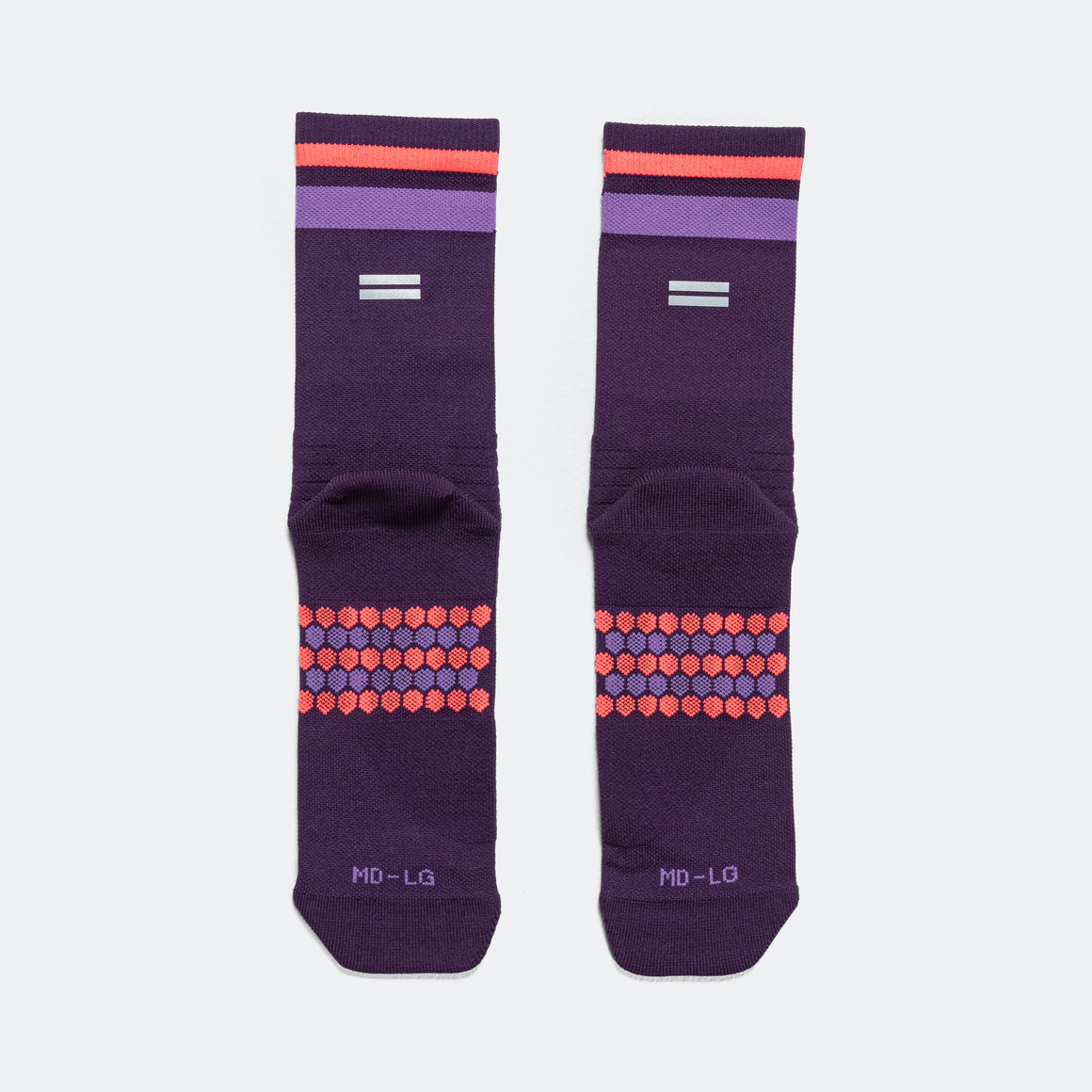 Shyu - Half Crew Racing Socks - Purple/Grape/Crimson - Up There Athletics