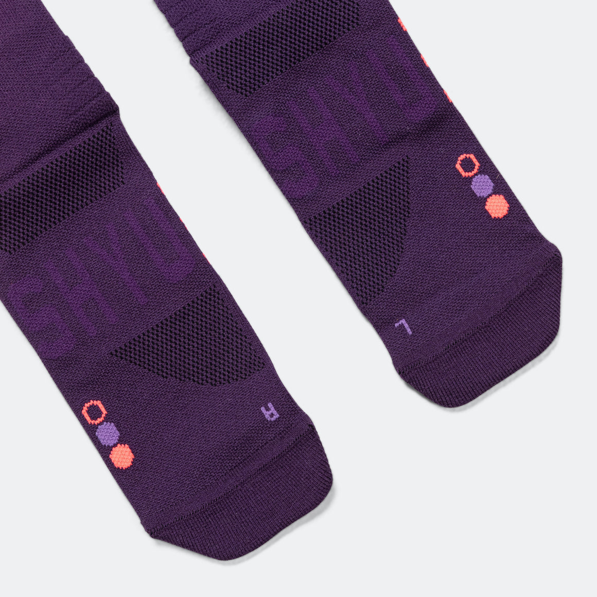 Shyu - Half Crew Racing Socks - Purple/Grape/Crimson - Up There Athletics