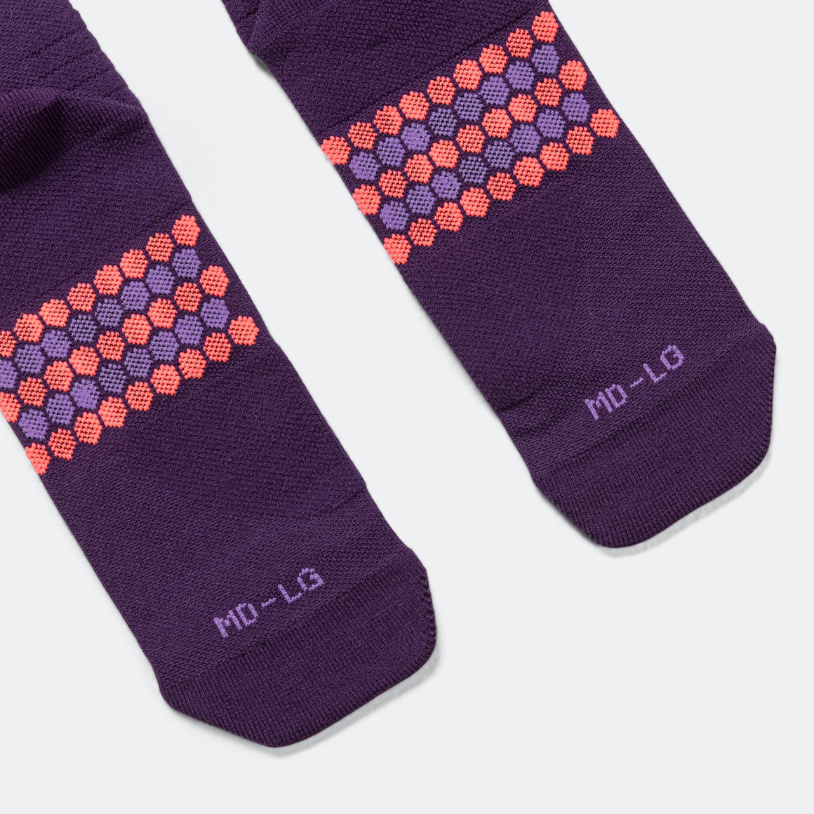 Shyu - Half Crew Racing Socks - Purple/Grape/Crimson - Up There Athletics