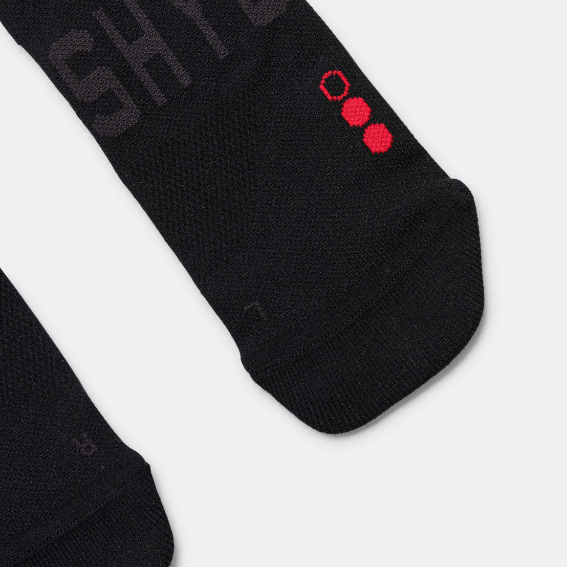 Shyu - Half Crew Racing Socks - Black/Red-Red - Up There Athletics