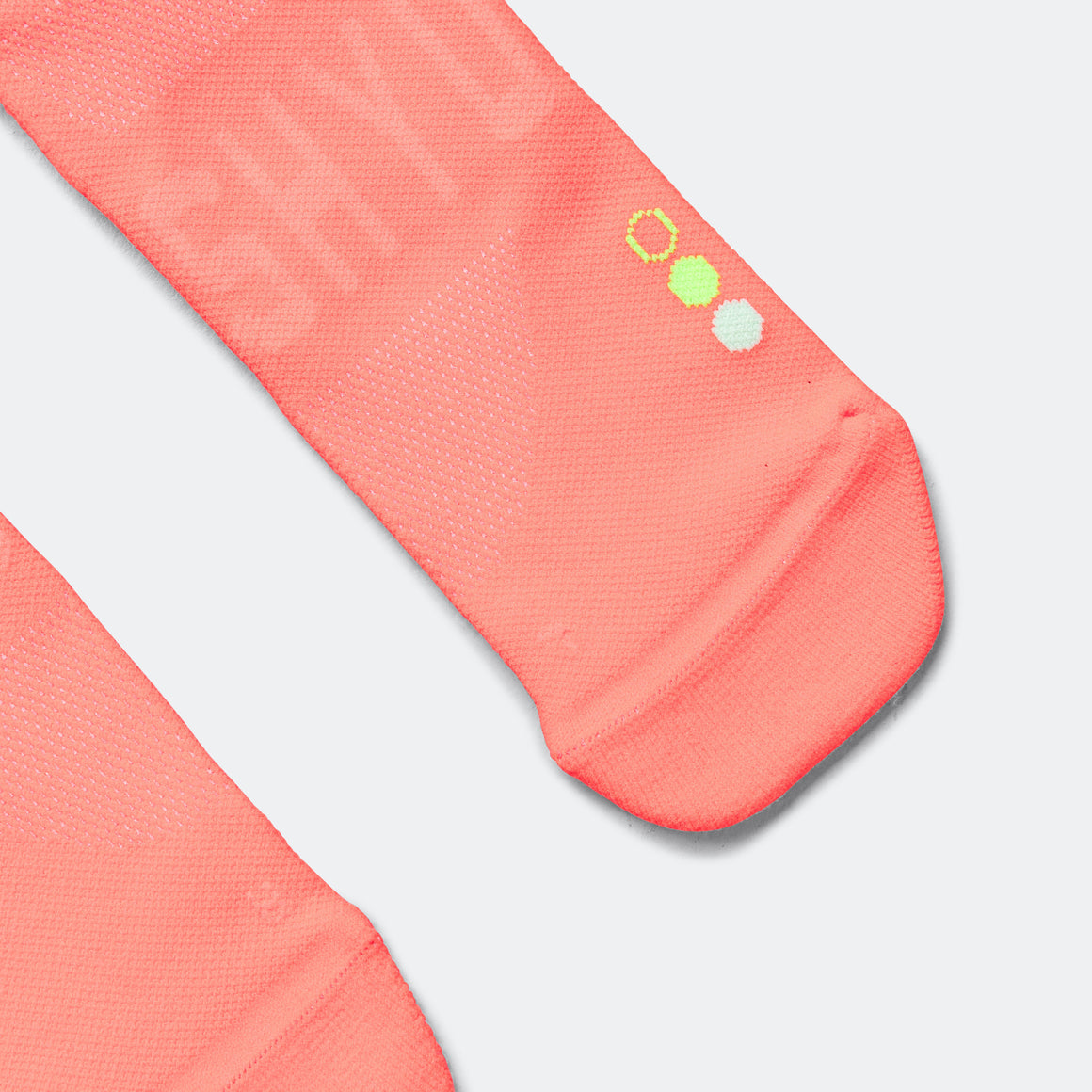 Shyu - Half Crew Racing Socks - Crimson/Lime-Powder - Up There Athletics