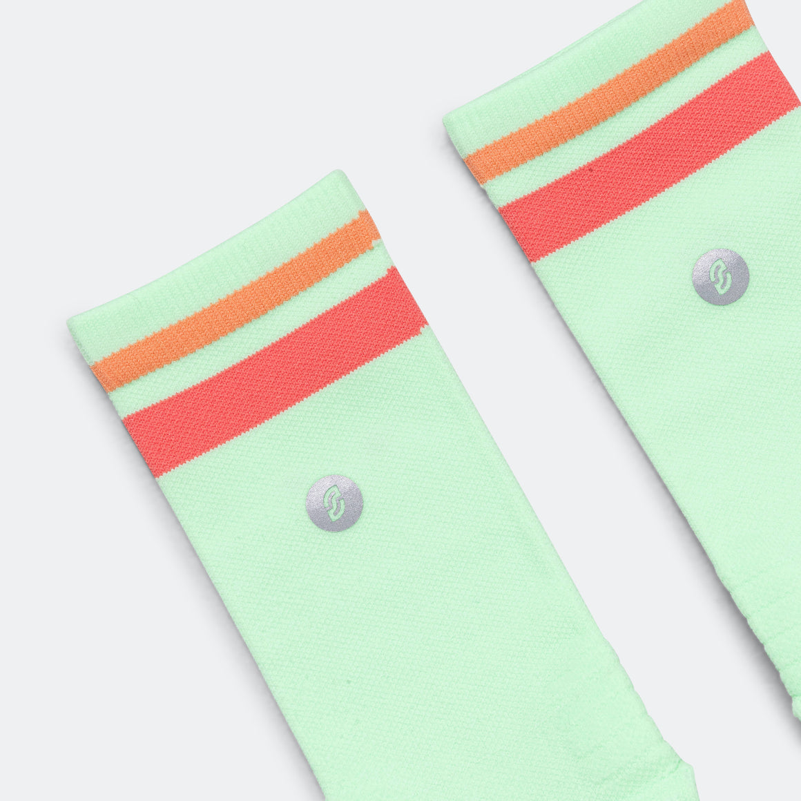 Shyu - Half Crew Racing Socks - Mint/Dust-Clay - Up There Athletics
