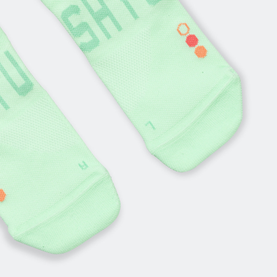 Shyu - Half Crew Racing Socks - Mint/Dust-Clay - Up There Athletics