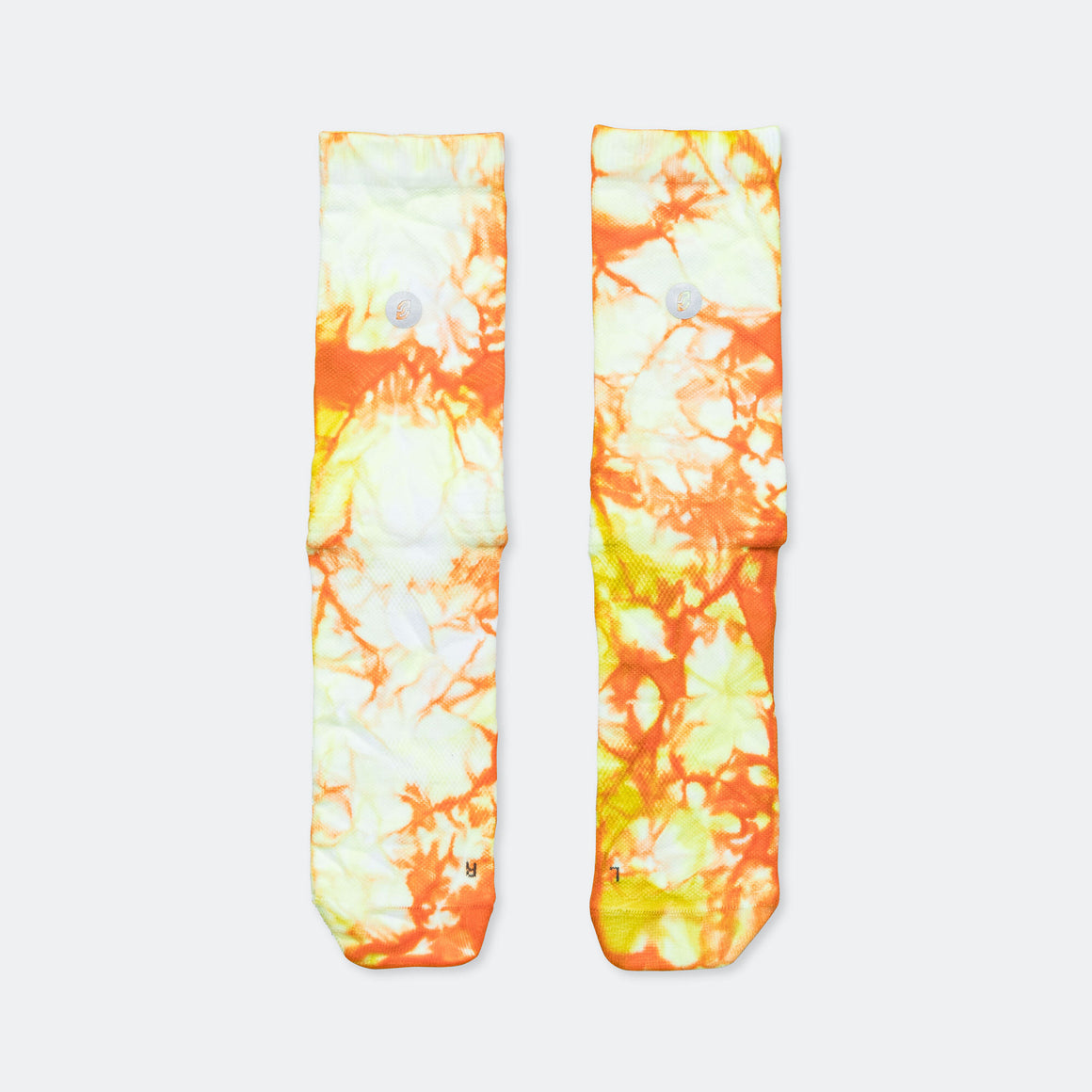Shyu - Half Crew Racing Socks - Orange/Zest-White - Up There Athletics