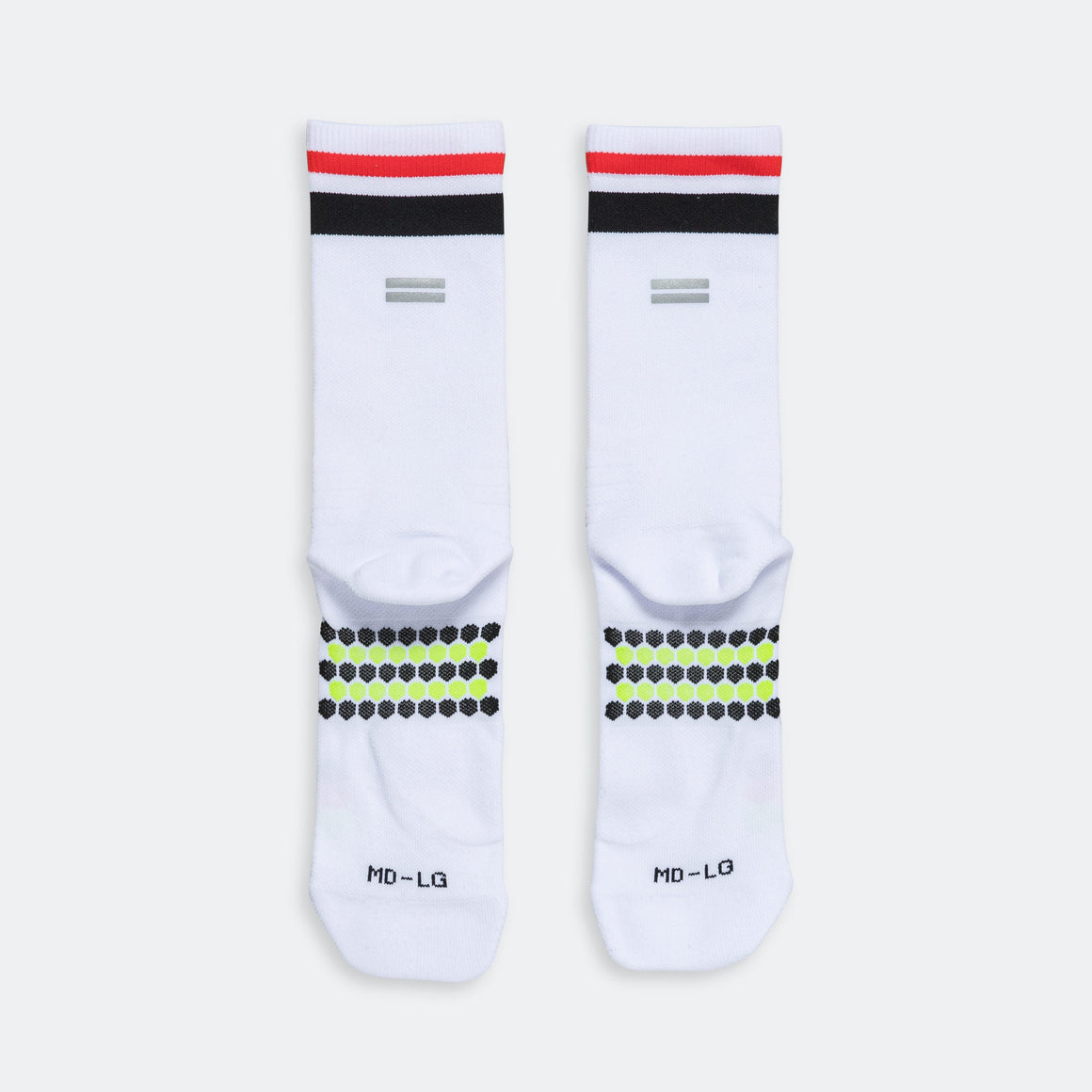 Shyu - Half Crew Racing Socks - White/Black-Red - Up There Athletics