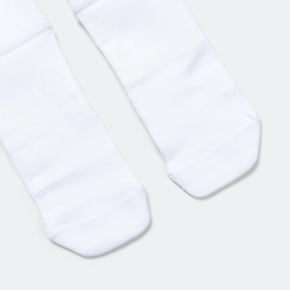 Shyu - Half Crew Racing Socks - White/White - Up There Athletics