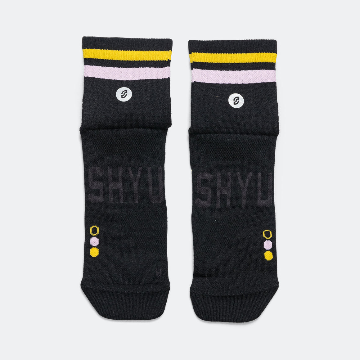 Shyu - Quarter Crew - Black/Pastel - Amber - Up There Athletics