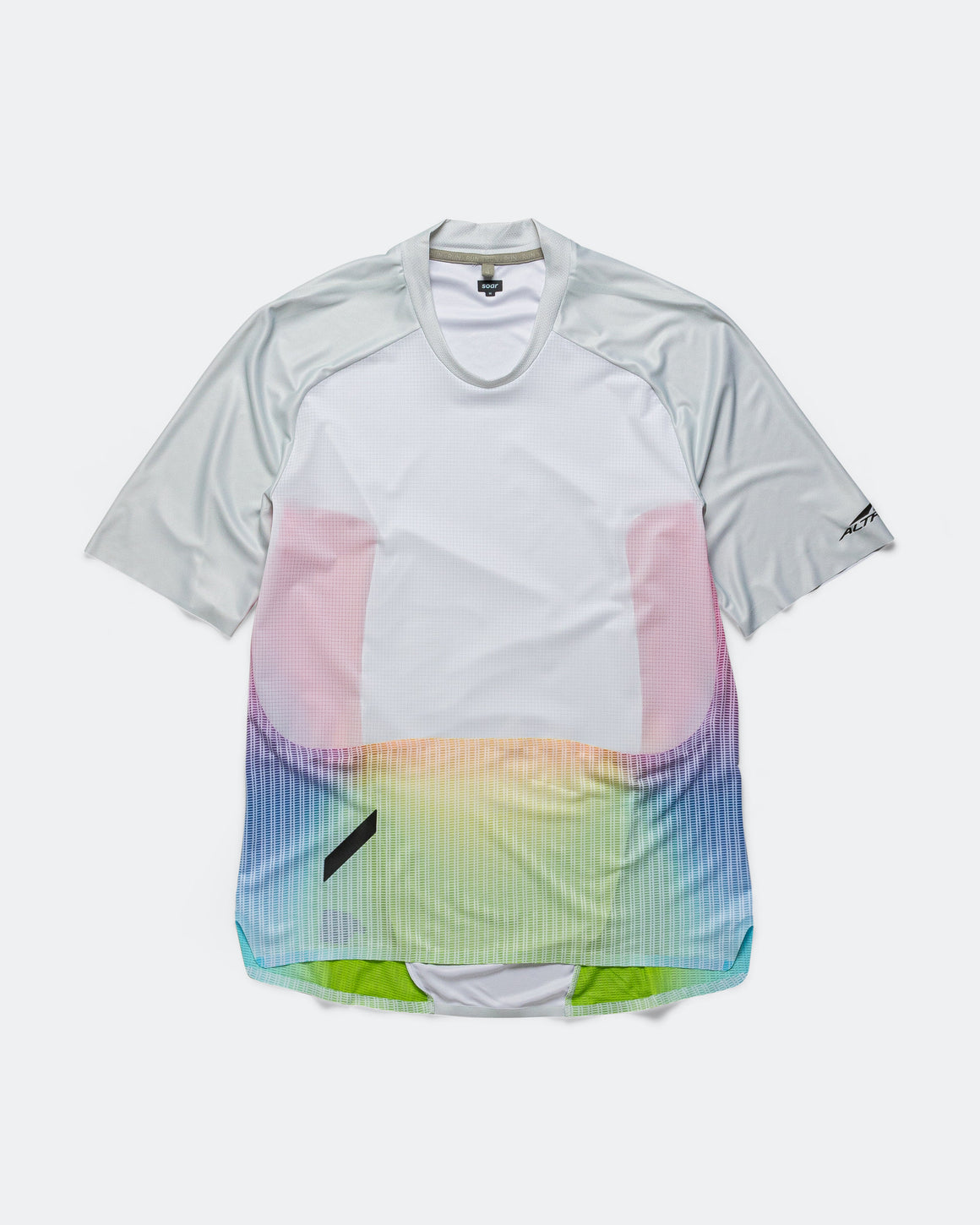 Soar - Mens Trail Race Top x Altra - Rainbow/Grey - Up There Athletics