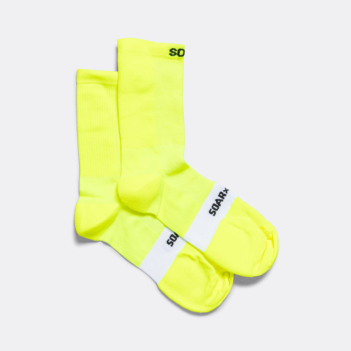 Soar - Crew Socks - Fluro Yellow - Up There Athletics