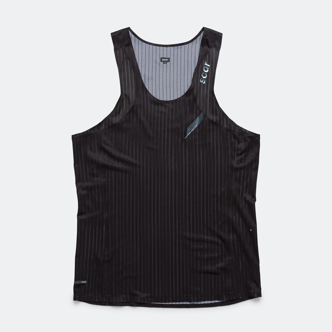 Soar - Mens Race Vest - Black/Black - Up There Athletics