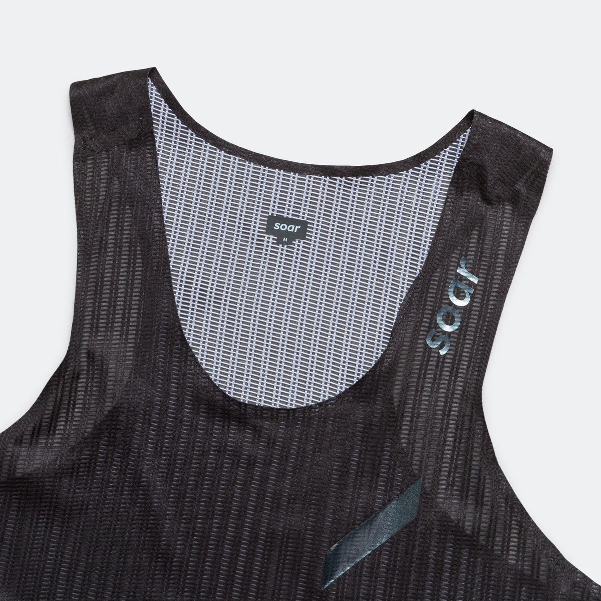 Soar Mens Race Vest - Black/Black | Up There Athletics
