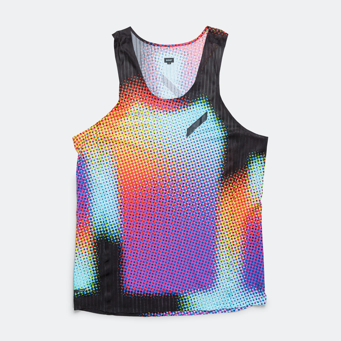 Soar - Mens Race Vest - Black Dot - Up There Athletics