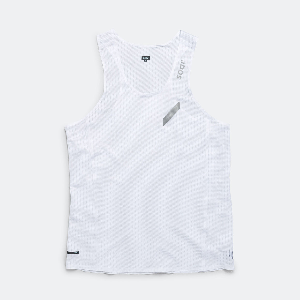 Soar - Mens Race Vest - White/White - Up There Athletics