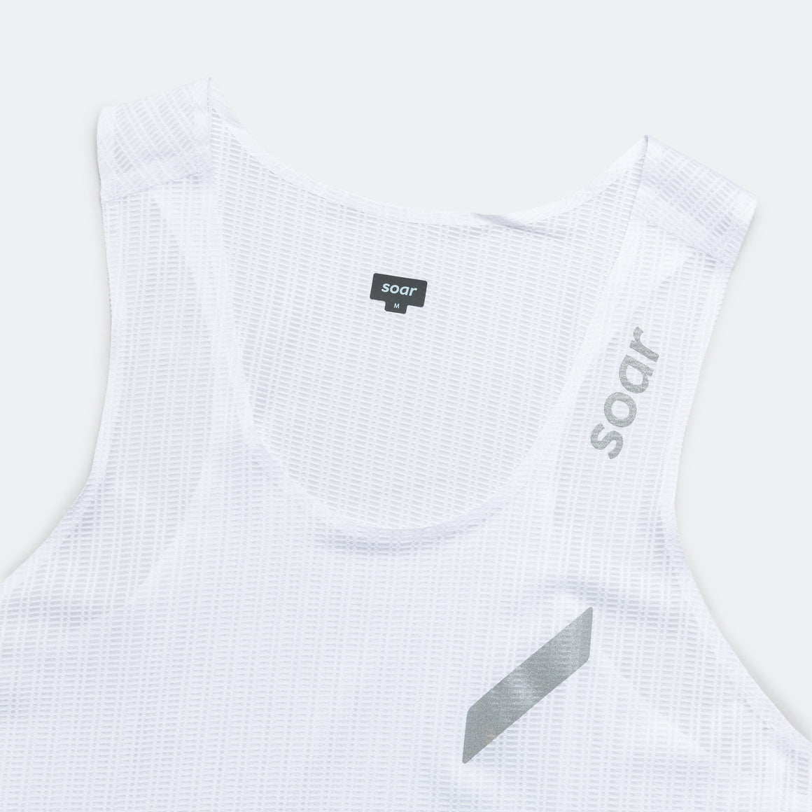 Soar - Mens Race Vest - White/White - Up There Athletics