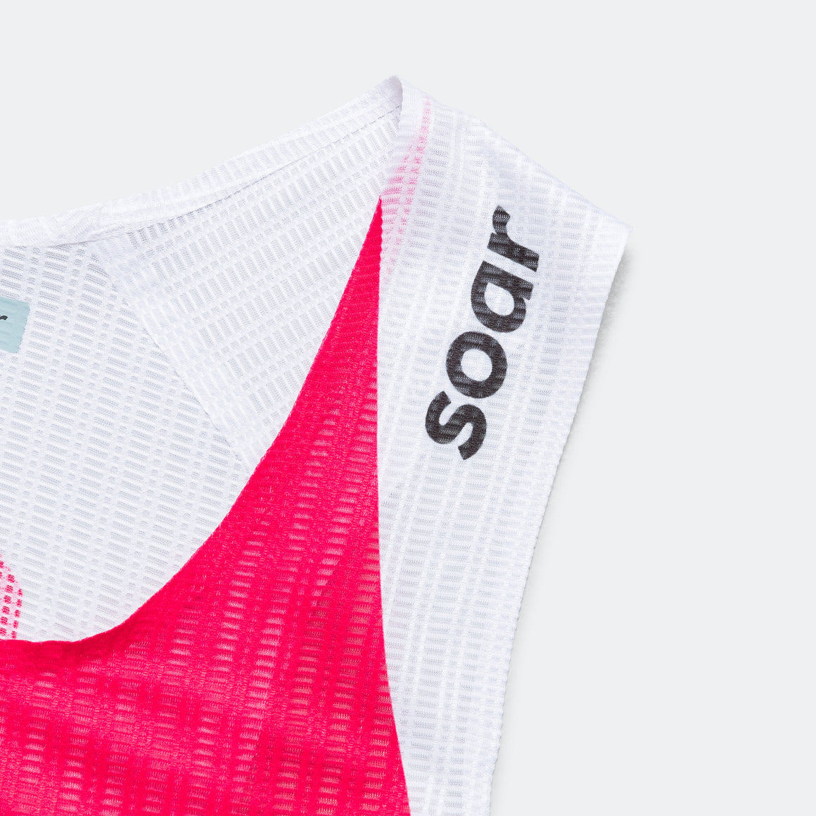 Soar - Womens Crop Race Vest - Red/Purple Stripe - Up There Athletics