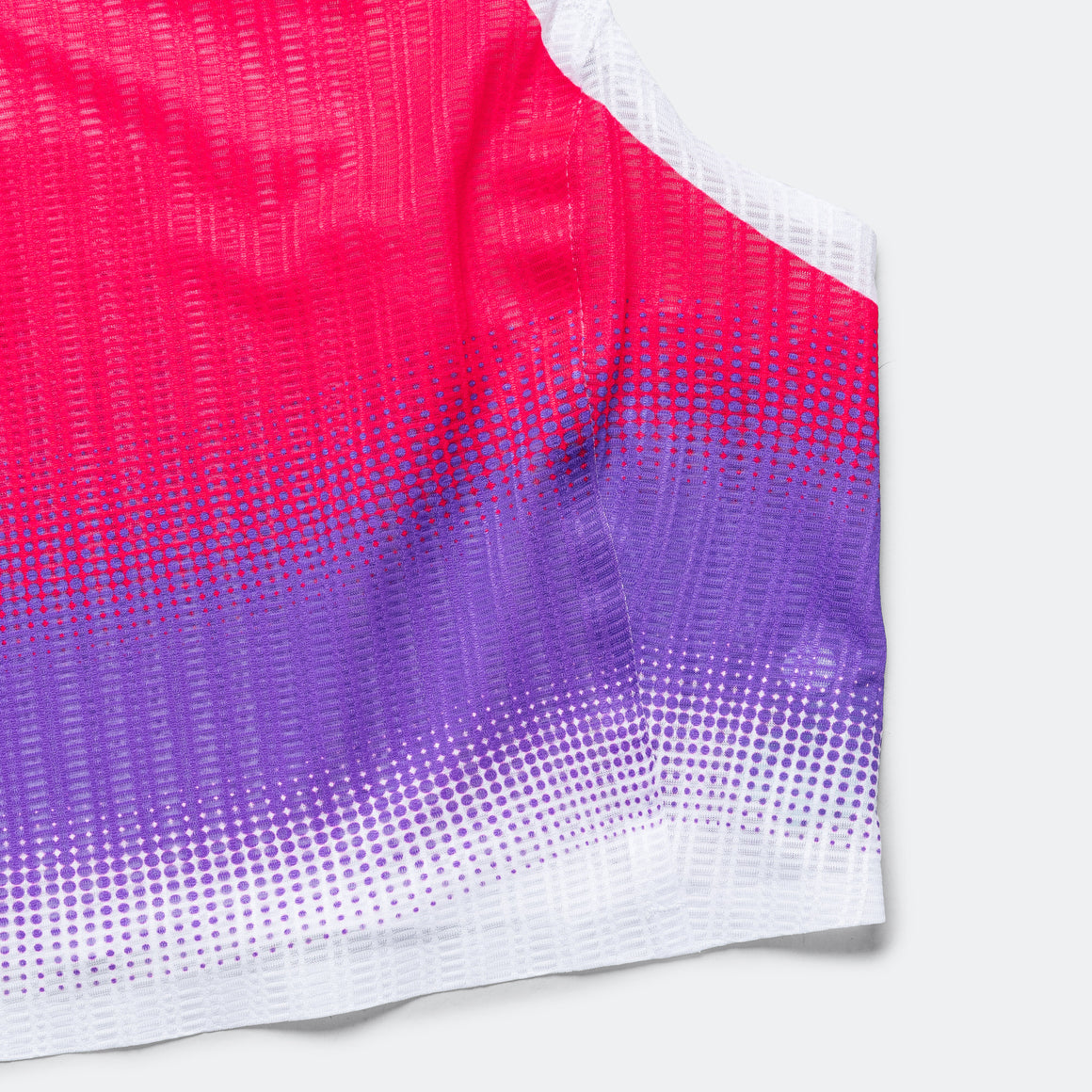 Soar - Womens Crop Race Vest - Red/Purple Stripe - Up There Athletics