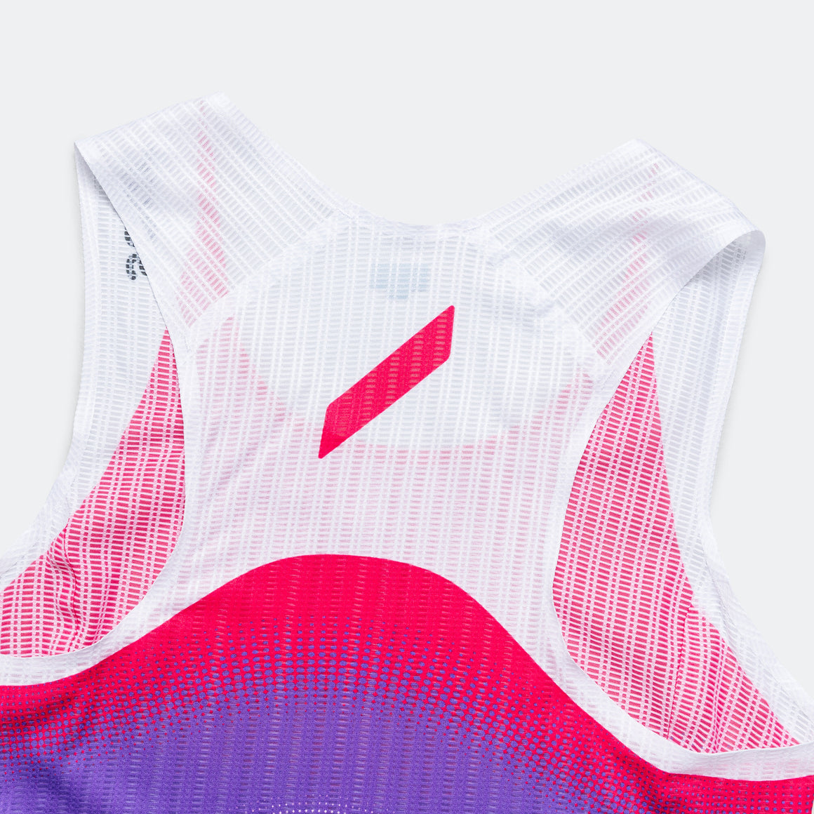 Soar - Womens Crop Race Vest - Red/Purple Stripe - Up There Athletics