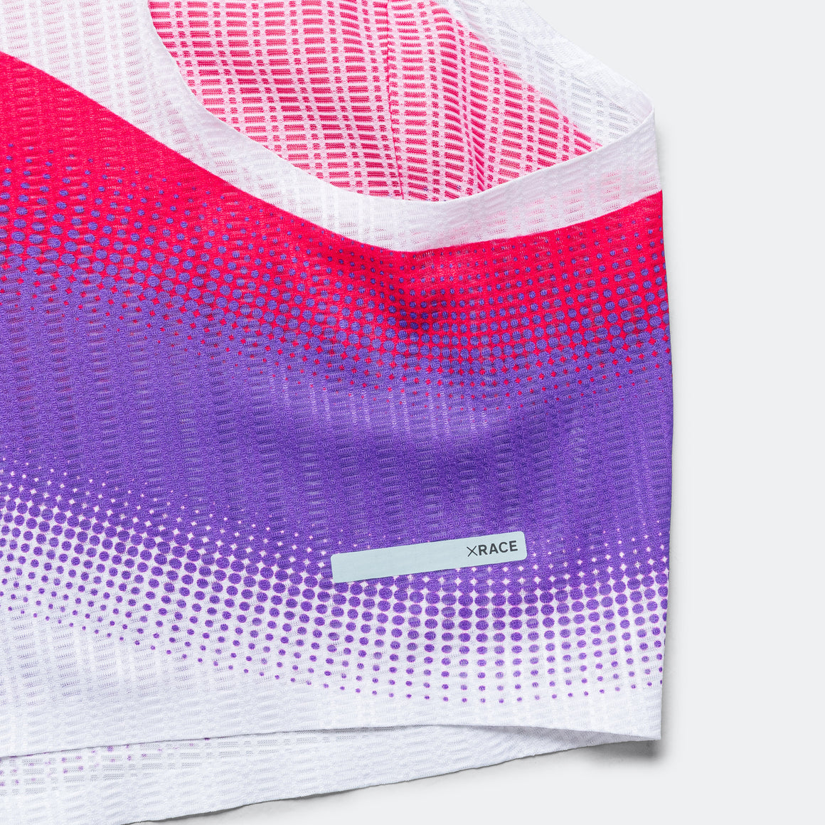 Soar - Womens Crop Race Vest - Red/Purple Stripe - Up There Athletics