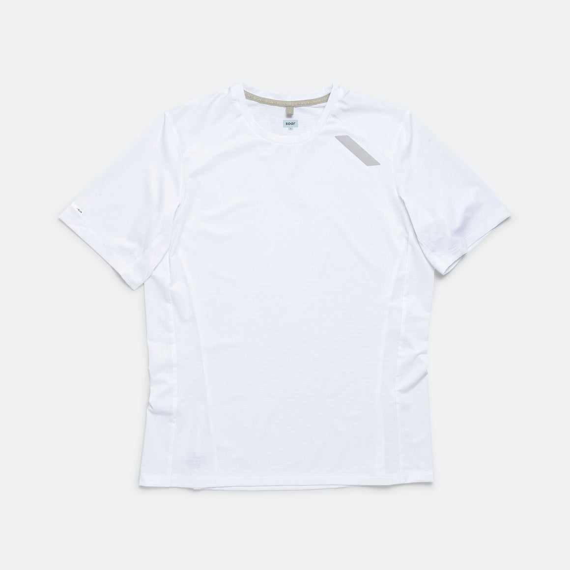 Soar - Mens Eco Tech T - White/White - Up There Athletics