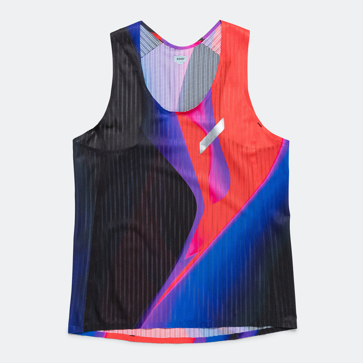 Soar - Womens Race Vest - Black/Blue/Red - Up There Athletics