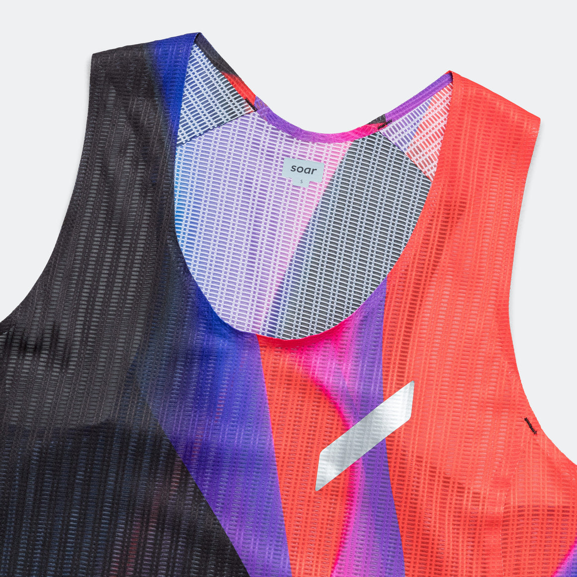 Soar - Womens Race Vest - Black/Blue/Red - Up There Athletics