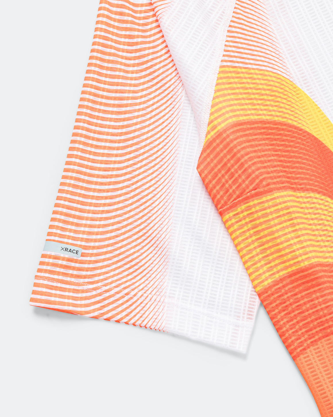 Soar - Womens Race Tee - Orange/Red-White - Up There Athletics