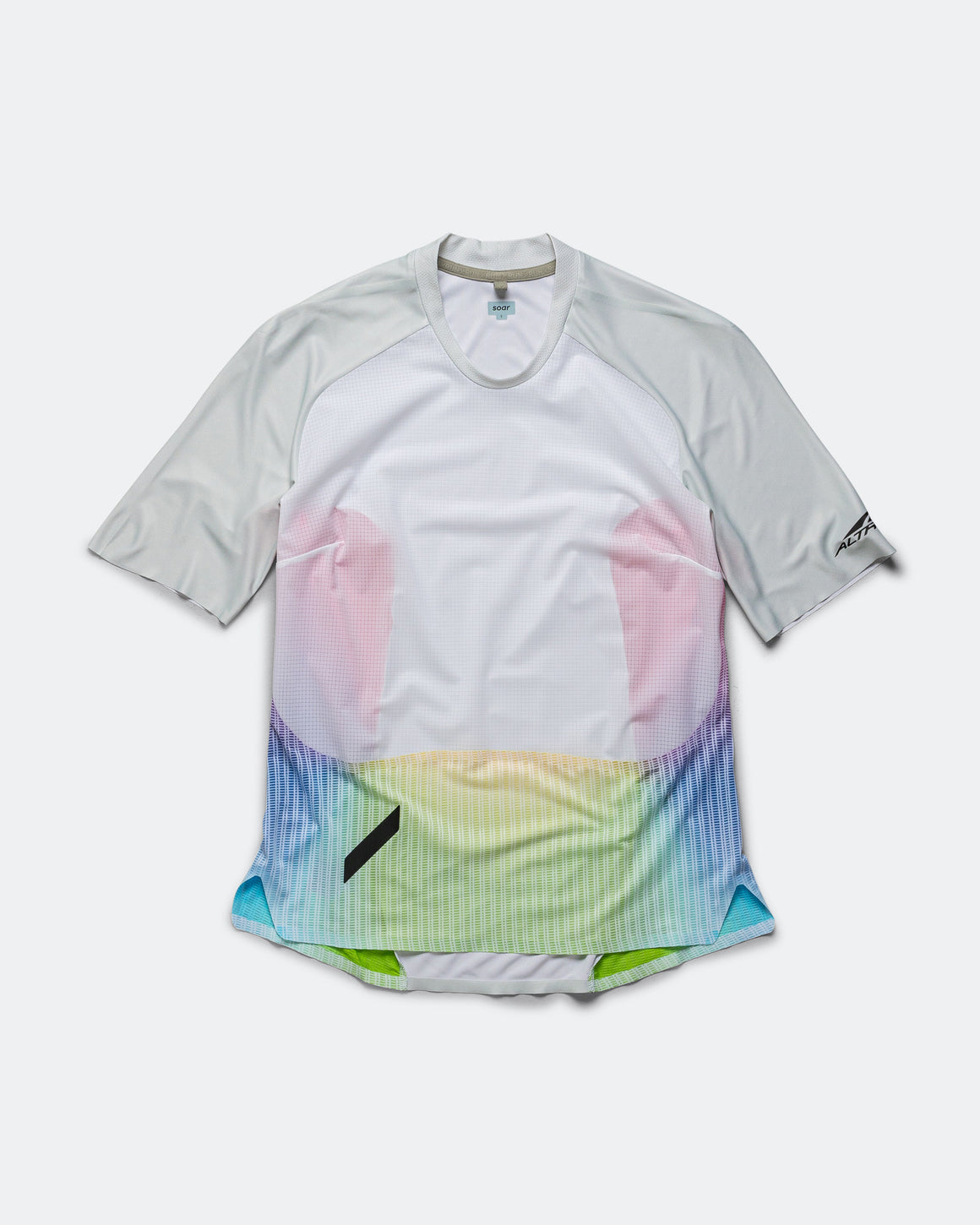 Soar - Womens Trail Race Top x Altra - Rainbow/Grey - Up There Athletics