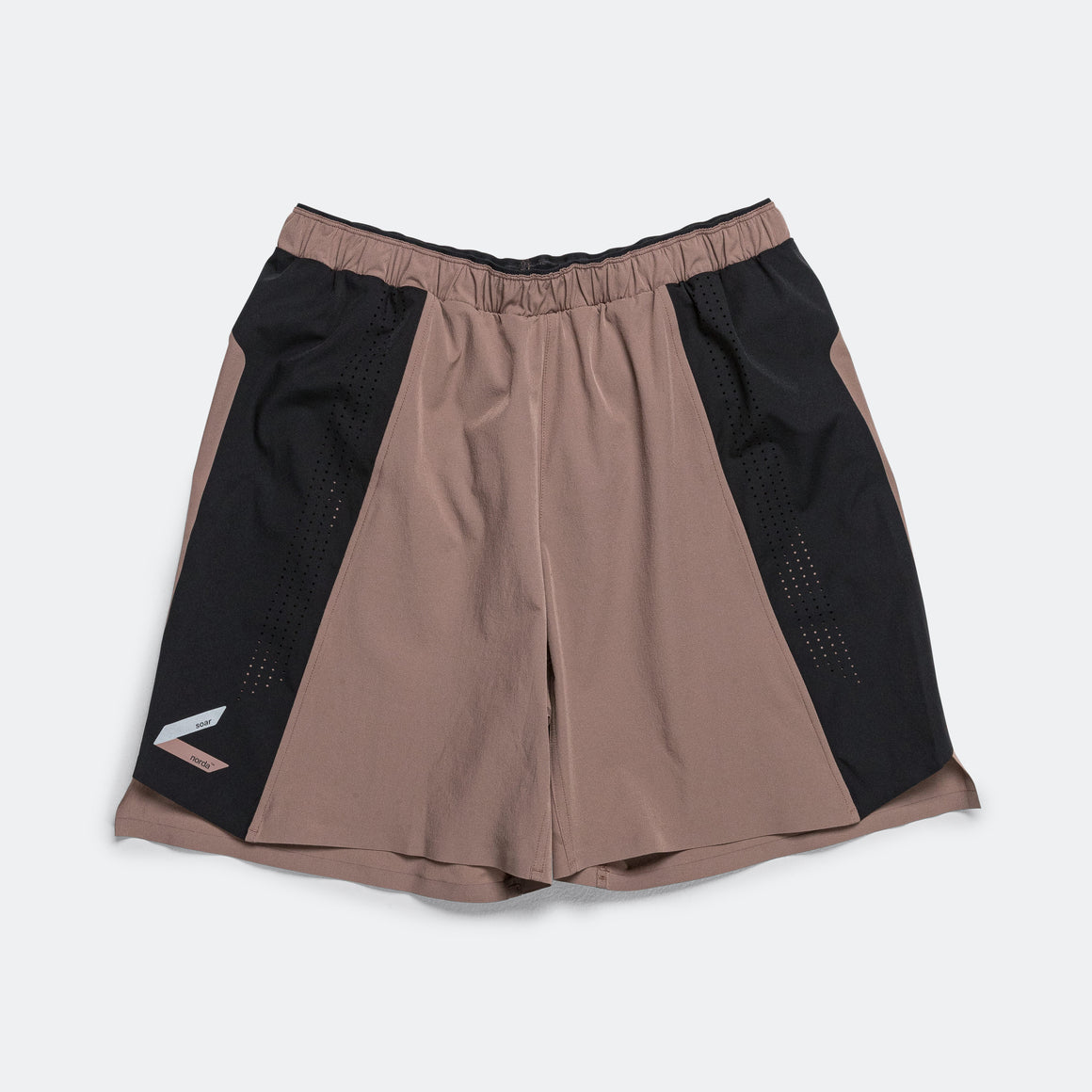 Soar - Womens Run Shorts x Norda - Black/Deep Taupe - Up There Athletics