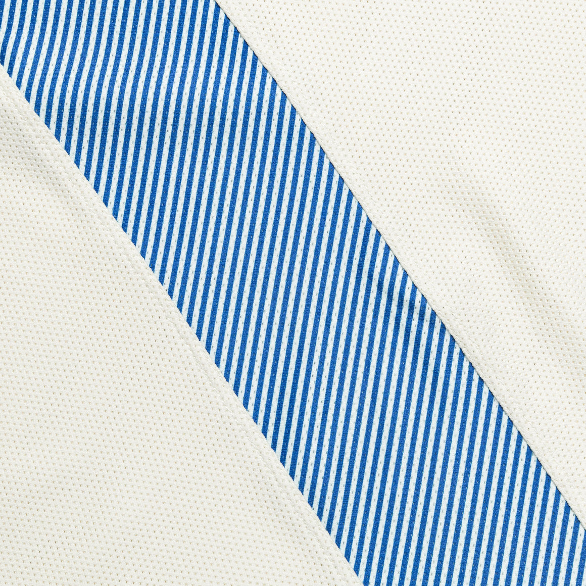 Tracksmith - Mens Van Cortlandt Long Sleeve - Ivory/Royal Stripe - Up There Athletics