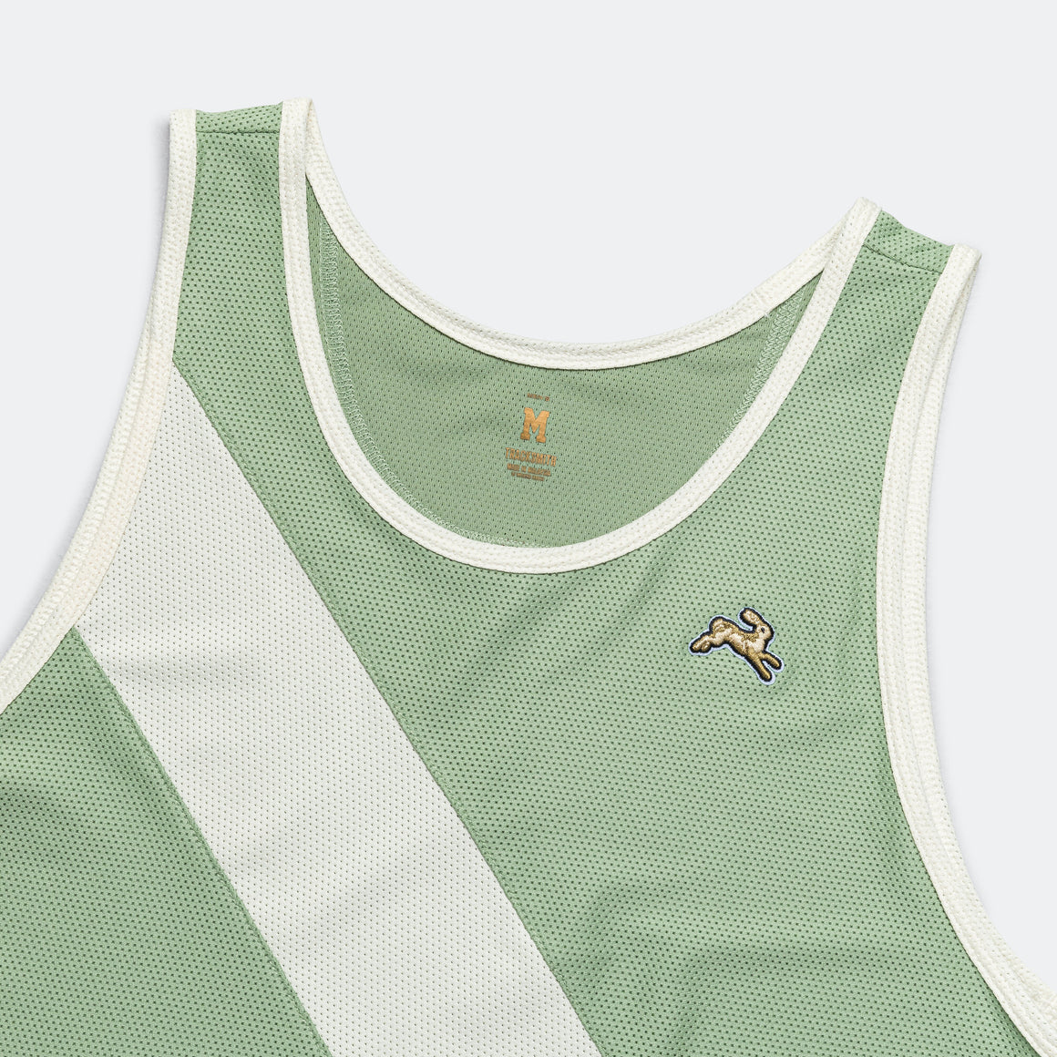 Tracksmith - Mens Van Cortlandt Singlet - Loden/Ivory - Up There Athletics