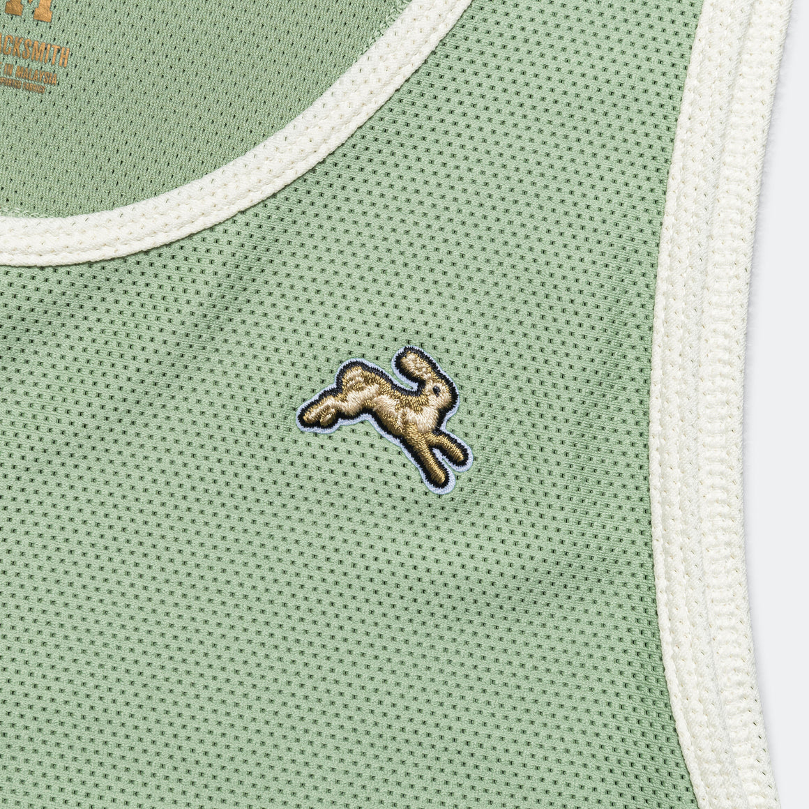Tracksmith - Mens Van Cortlandt Singlet - Loden/Ivory - Up There Athletics