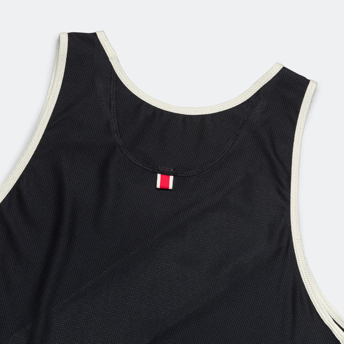 Tracksmith - Mens Van Cortlandt Singlet - Black/Ivory-Ivory - Up There Athletics