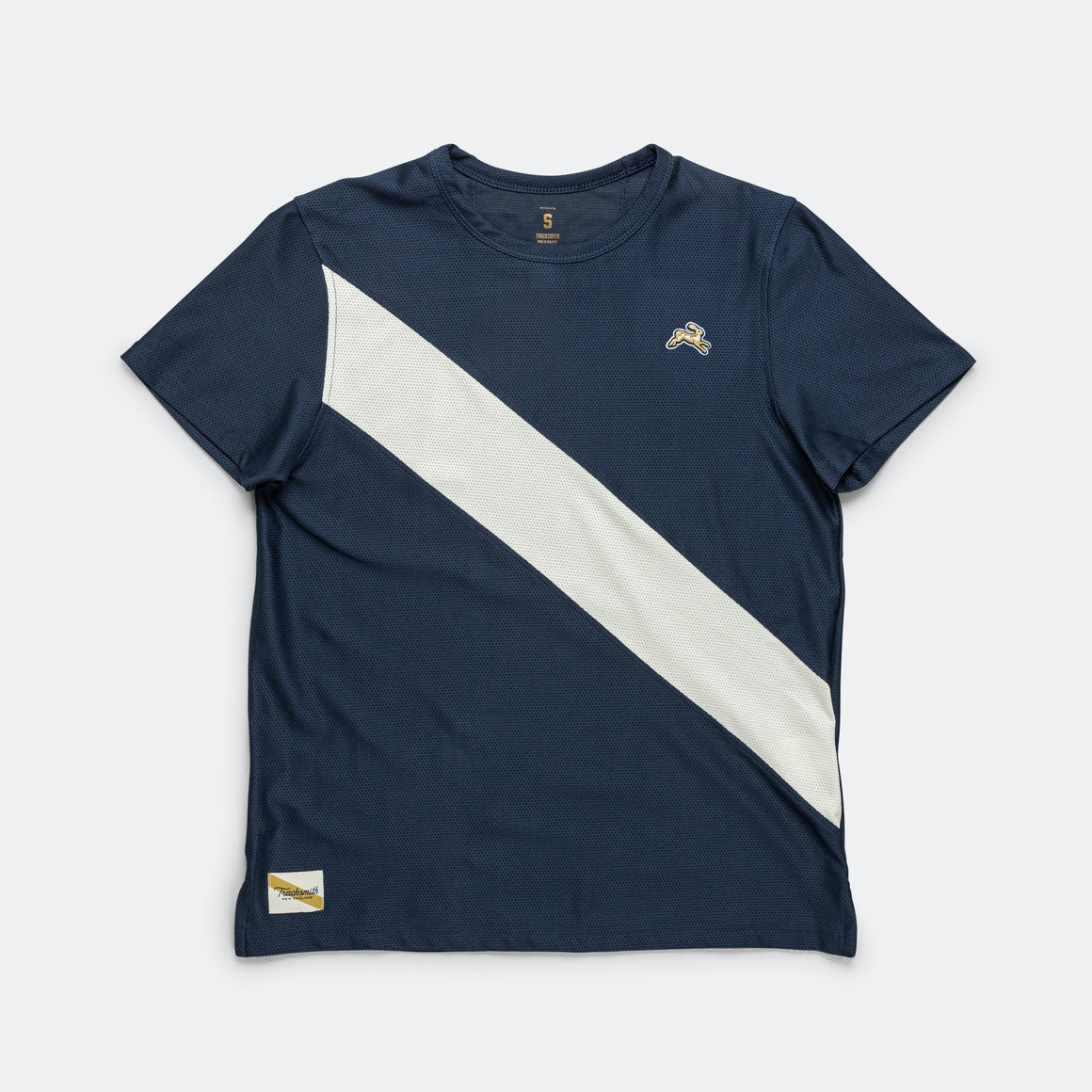 Tracksmith - Womens Van Cortlandt Tee - Navy/Ivory - Up There Athletics