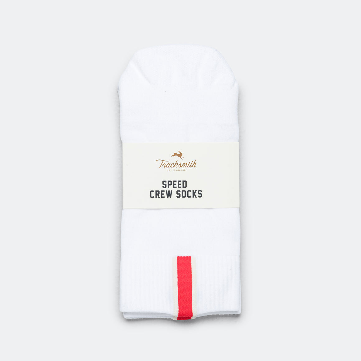 Tracksmith - Speed Crew Sock - White - Up There Athletics