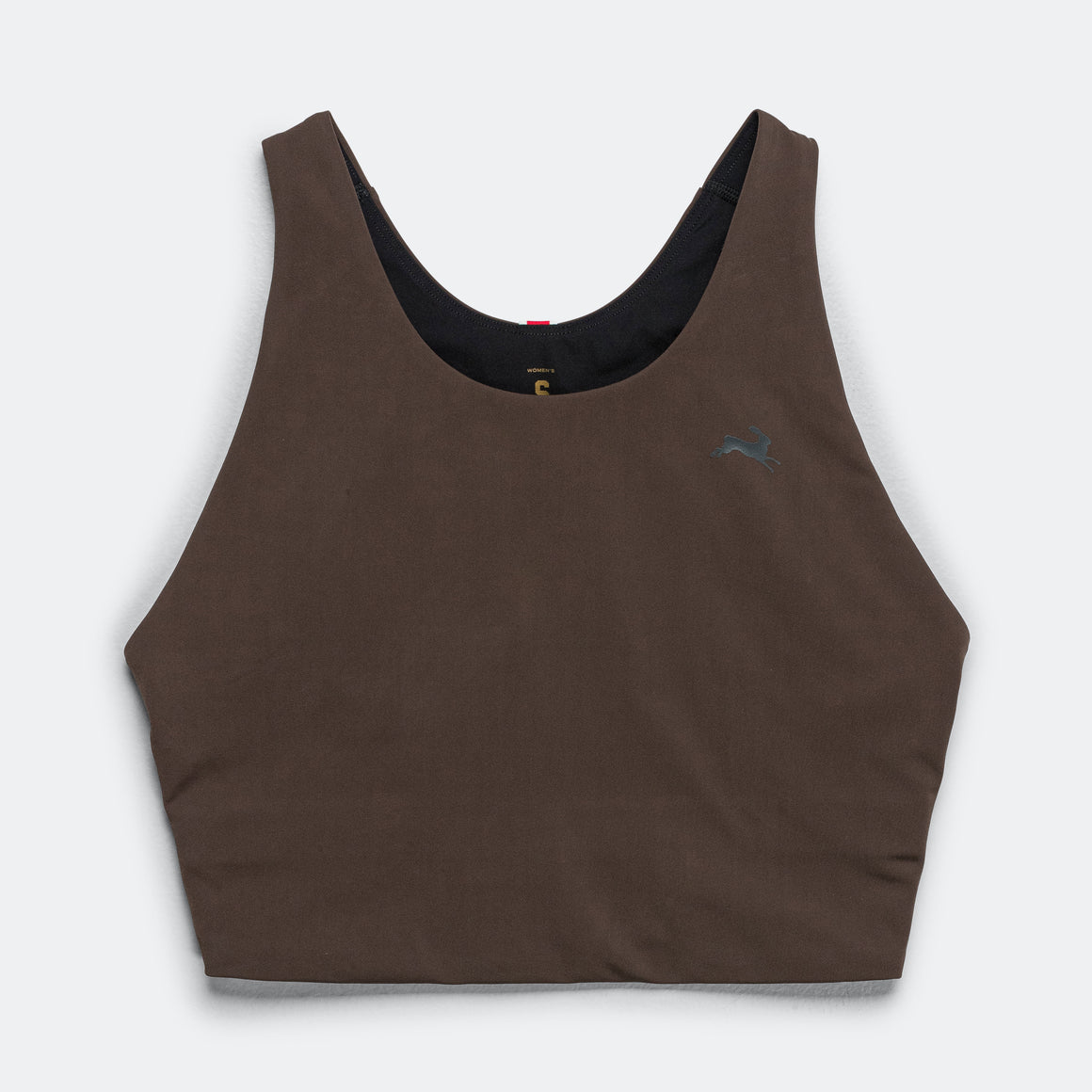 Tracksmith - Womens Turnover Crop Top - Espresso - Up There Athletics