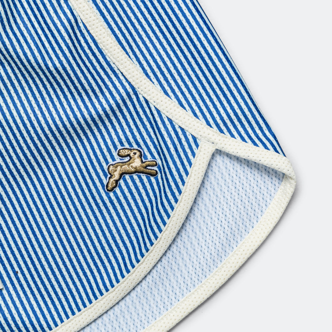 Tracksmith - Womens Van Cortlandt Shorts - Royal Stripe/Ivory - Up There Athletics