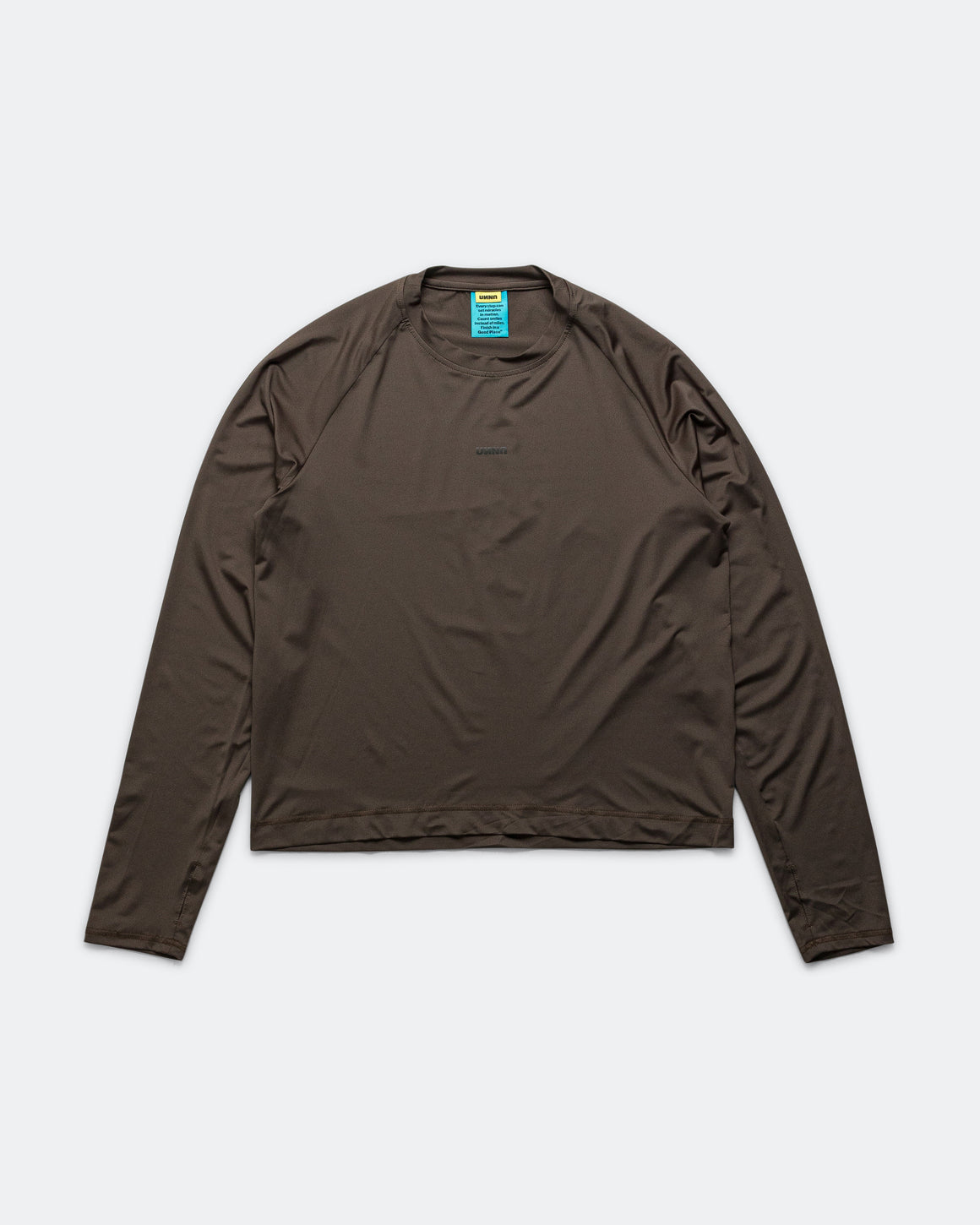 UNNA - Womens Shiny Long Sleeve - Wren Brown - Up There Athletics