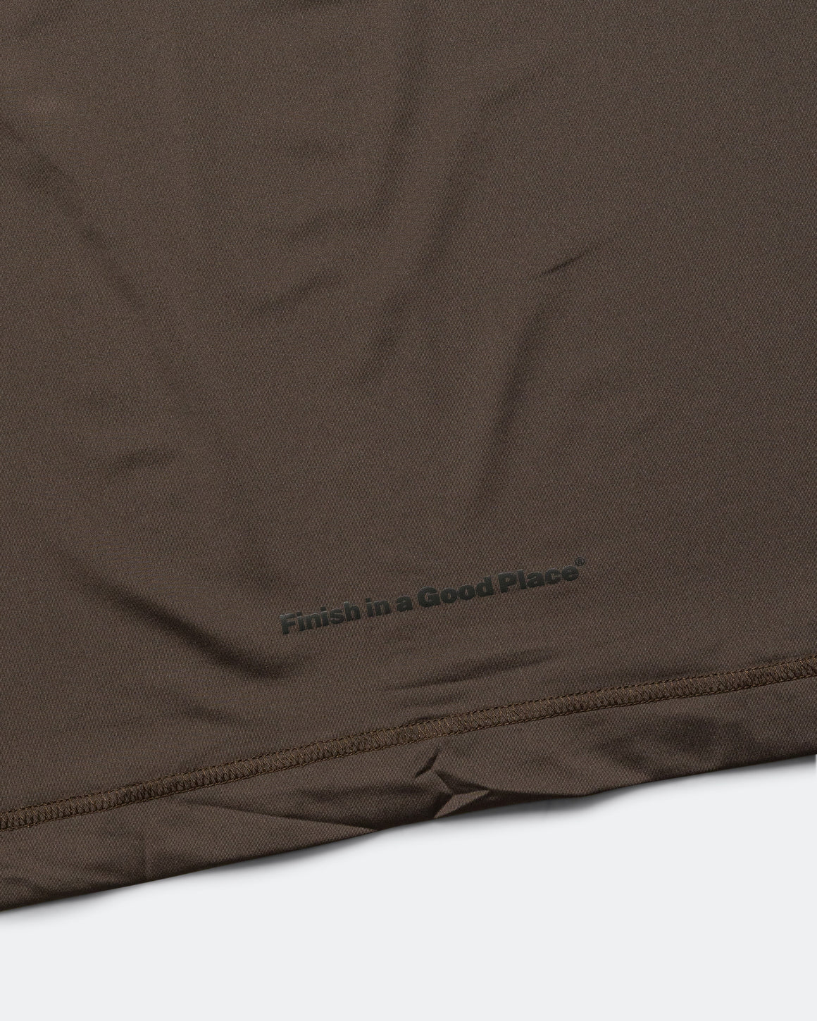 UNNA - Womens Shiny Long Sleeve - Wren Brown - Up There Athletics