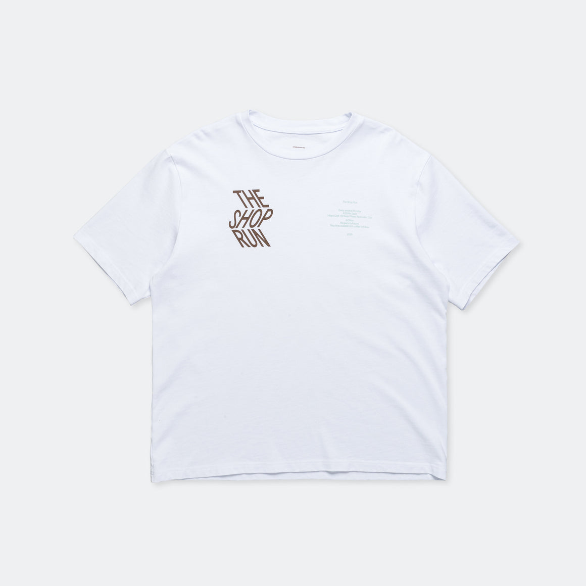 Up There Athletics - Shop Run T-Shirt - White - Up There Athletics