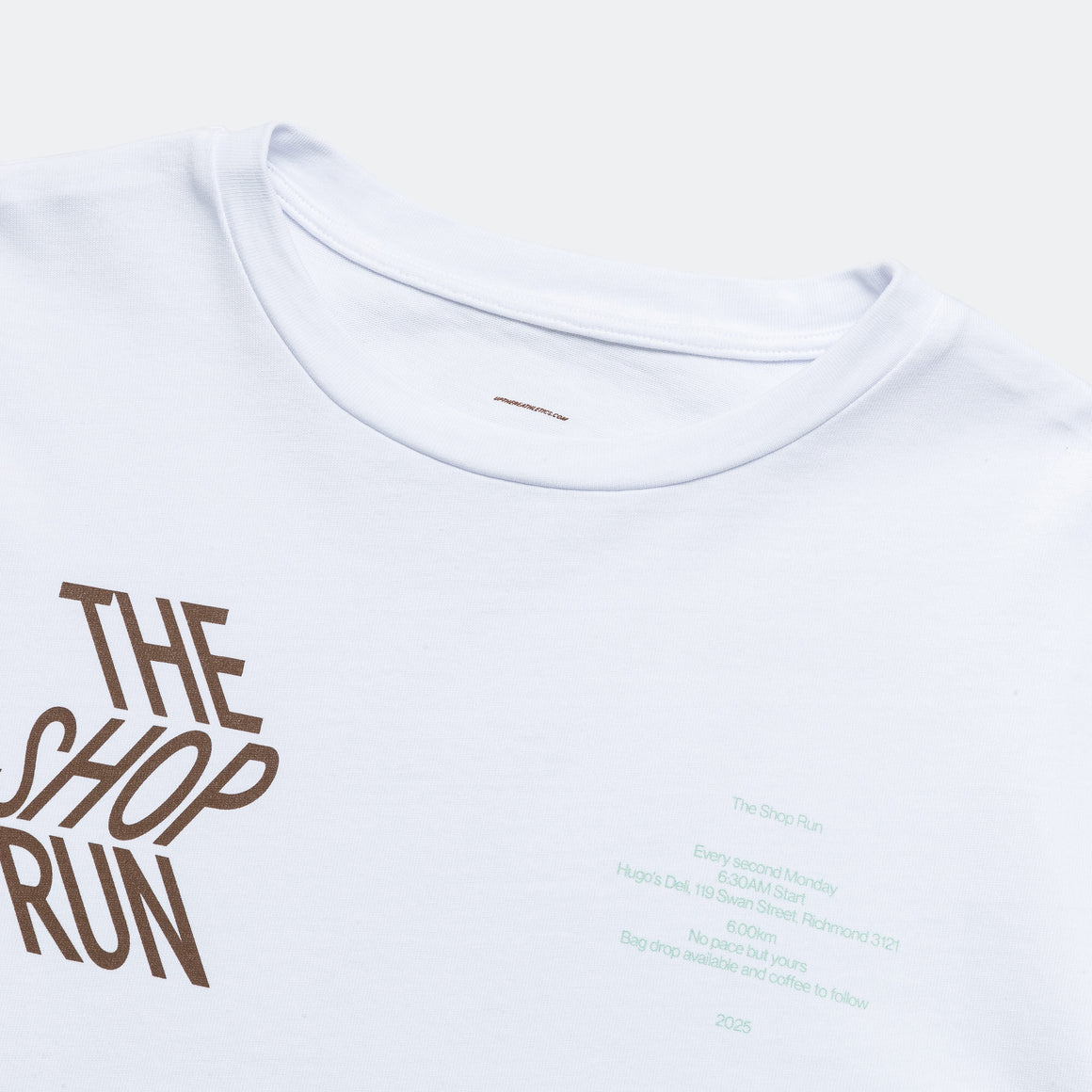 Up There Athletics - Shop Run T-Shirt - White - Up There Athletics