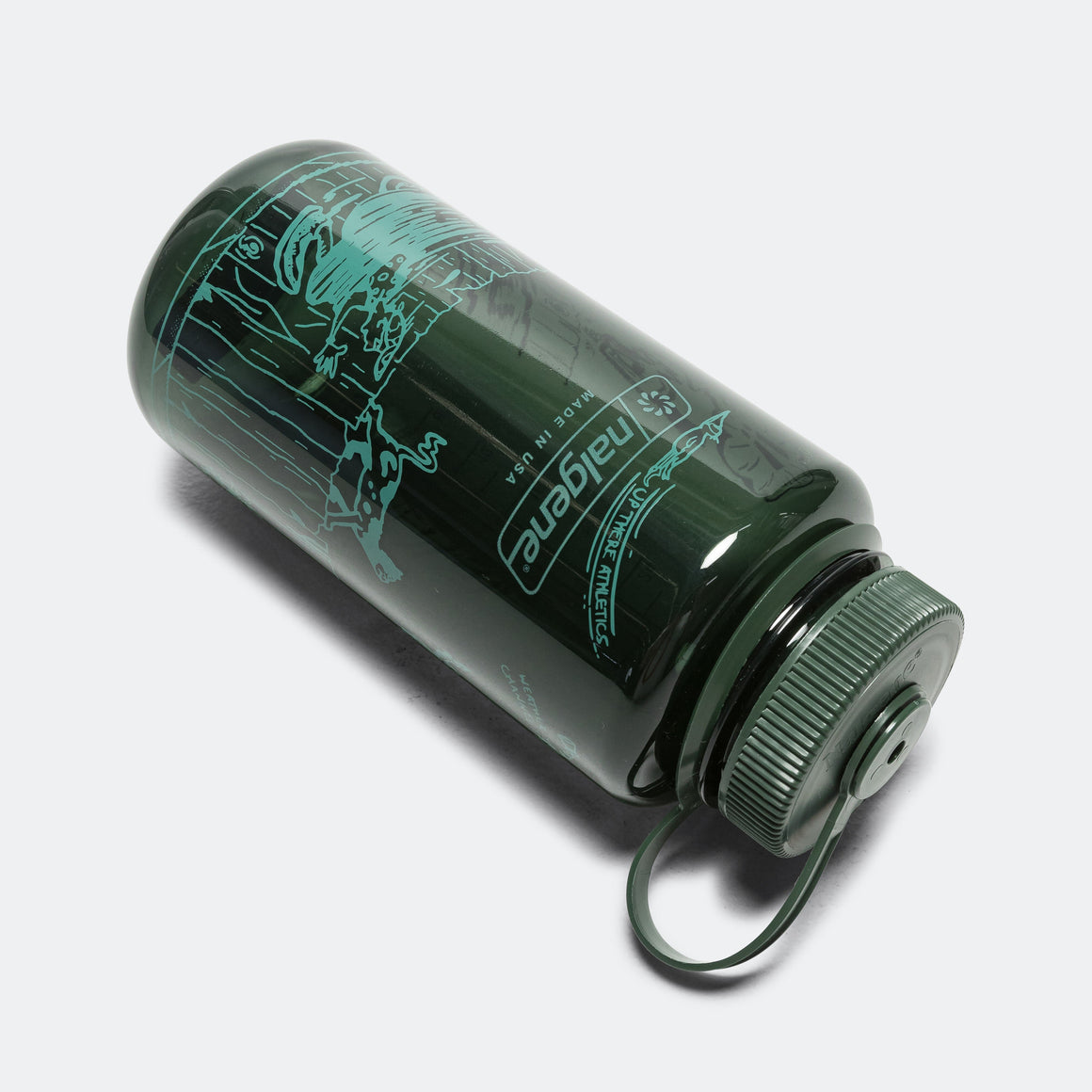 Up There Athletics - Run the 'burbs Nalgene Wide Mouth 1000mL - Jade - Up There Athletics