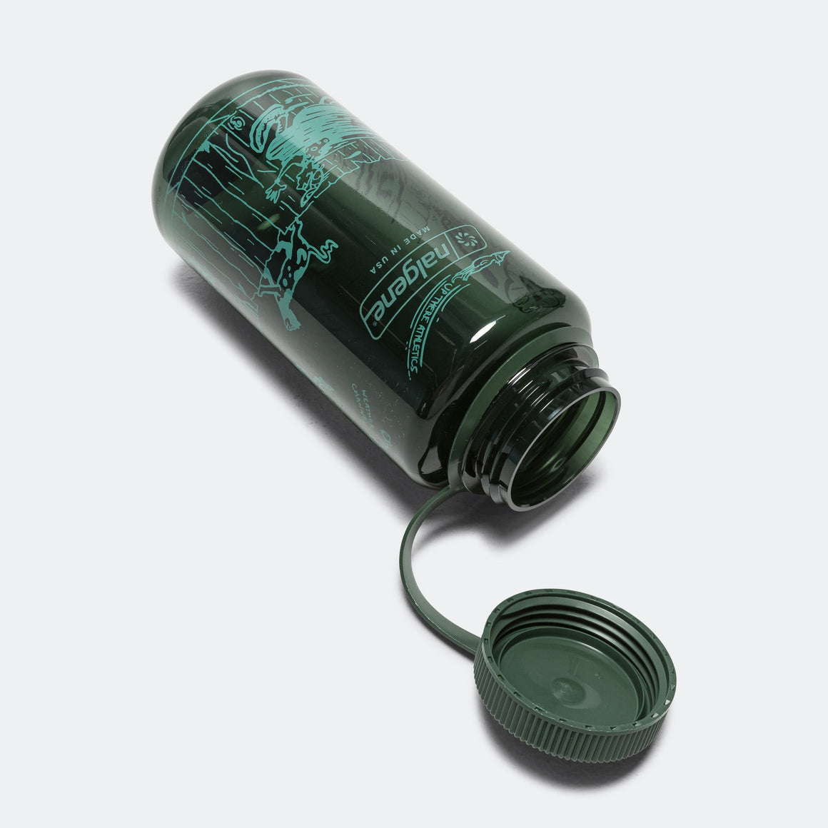 Up There Athletics - Run the 'burbs Nalgene Wide Mouth 1000mL - Jade - Up There Athletics
