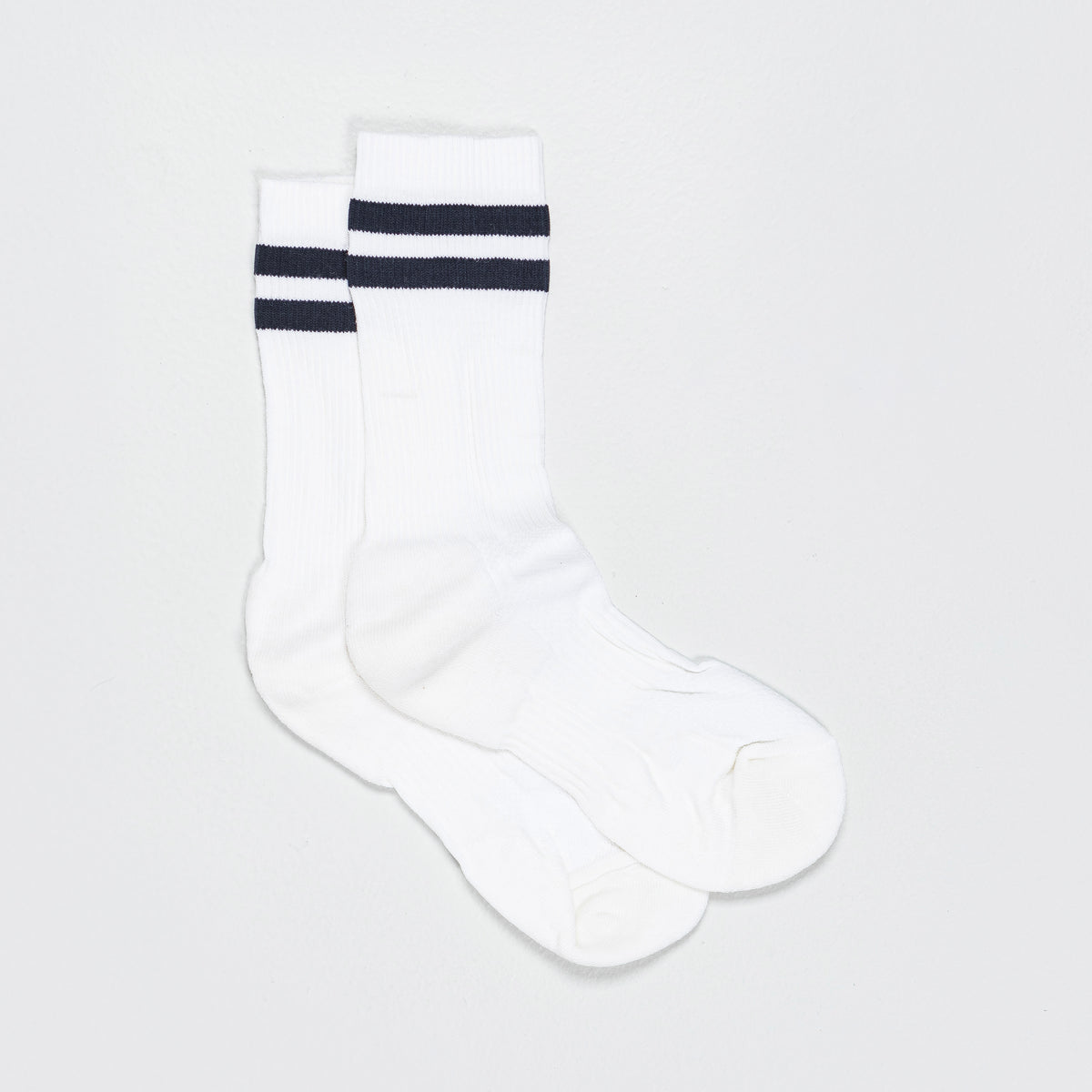 Merino Tube Socks - White/Navy