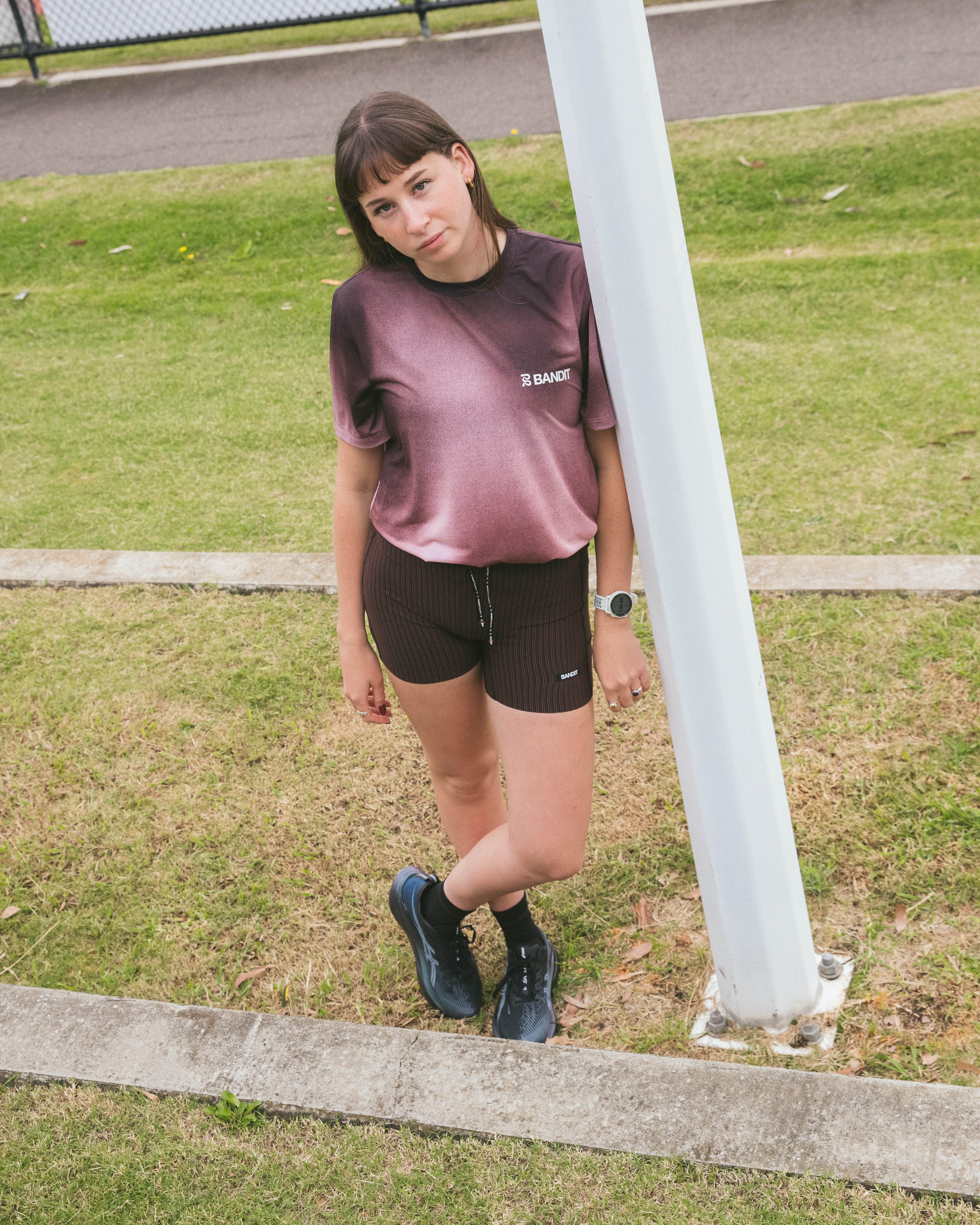 Bandit Running - Womens MacroSoft Grid Quarter Zip - Black | Up